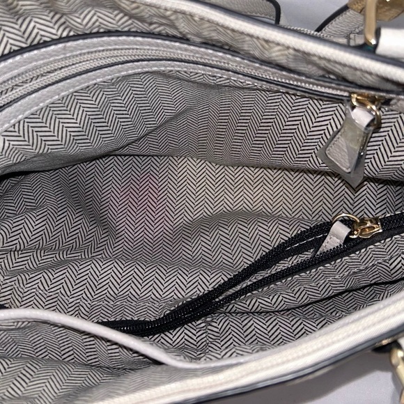 Purse Over the Shoulder Handle Bag Canvas Handbag Zipper Closure Pockets Square - Picture 9 of 9